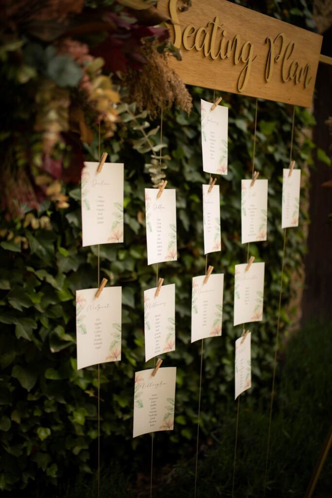 wedding seating plan ideas